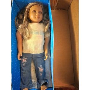 My Twin Doll Brown Hair Brown Eyes Butterfly Jeans Knit Sweater